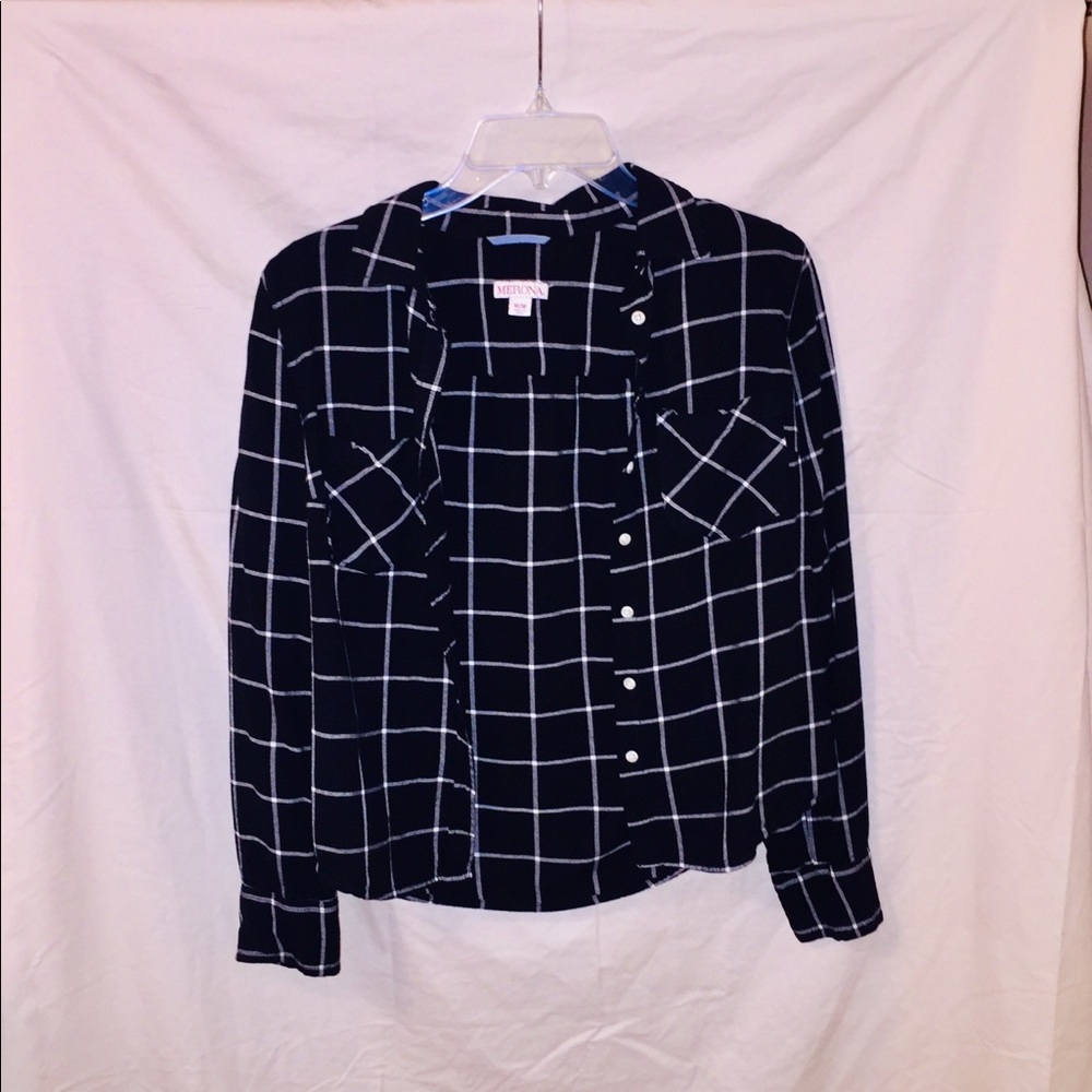 Black and White Long Sleeve Shirt.